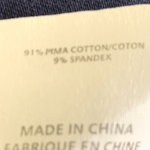 Jones New York Luxe cotton tops lot of 2 light blue & navy blue crew neck US S-M - Picture 13 of 14